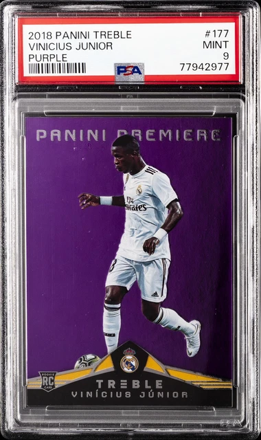 2018 Panini Treble Purple #177 Vinicius Junior Rookie RC 35/49 PSA 9