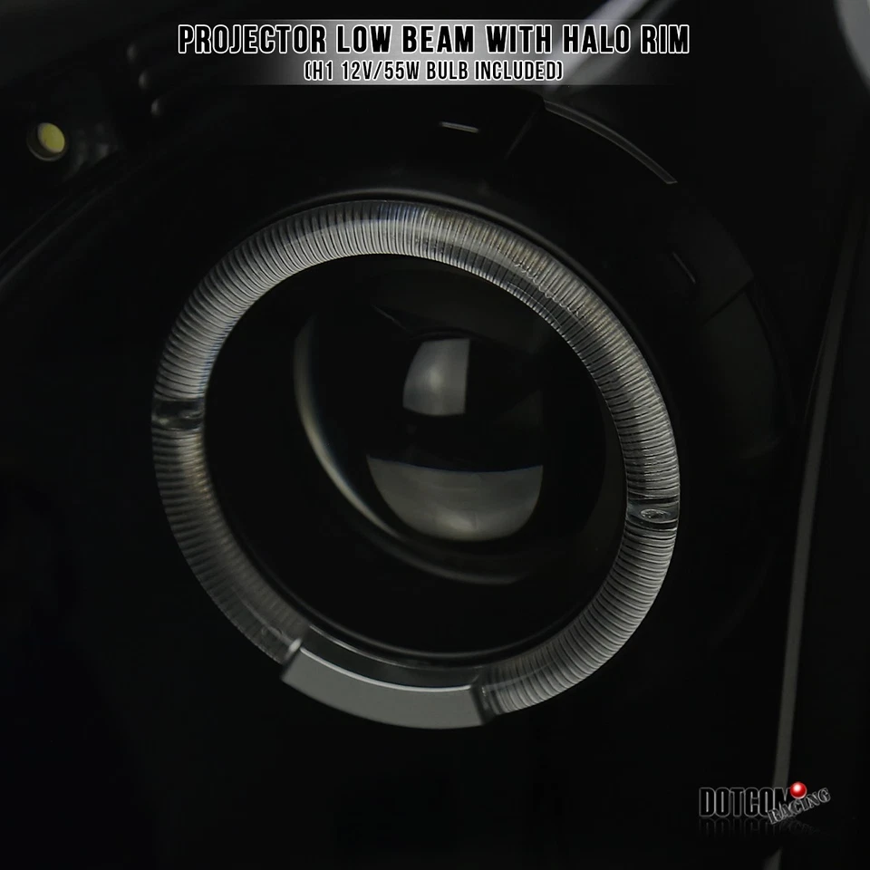 Fit 2003-2007 Cadillac CTS LED Halo Projector Headlights Assembly Black Smoke - Imagem 4 de 4