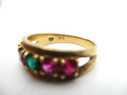 14K Yellow Gold Gemstone Band Ring Size 9 4.3 Gr [R401] — photo 10