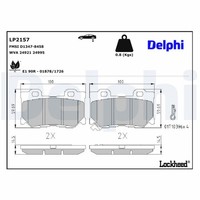 Bremsbelagsatz Scheibenbremse Delphi LP2157 FüR Q50 Nissan QX70 FX Infiniti 370Z