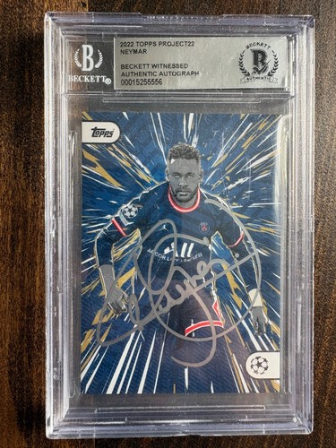 2022 Topps Project22 Champions League Neymar Jr. BECKETT- ON CARD AUTO