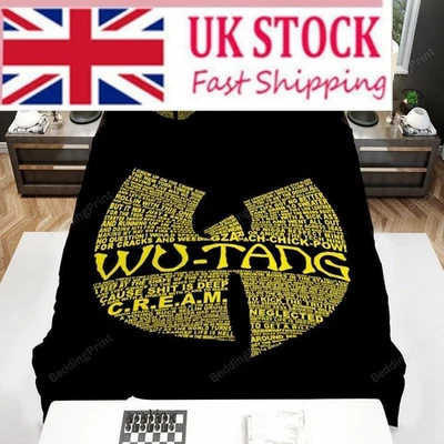 Wu-Tang Clan Logo With Members And Albums Quilt Duvet Cover Set Bedclothes