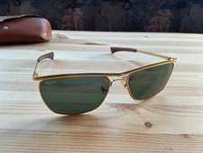 Vintage B&L Ray-Ban Olympian Sunglasses Baush & Lomb Gold Frame B&L G15 lenses
