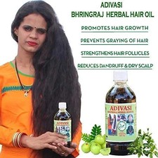 ADIVASI BHRINGRAJ HERBALS Hair Oil 108 Herb for Hair Growth 250ml 100 Natural