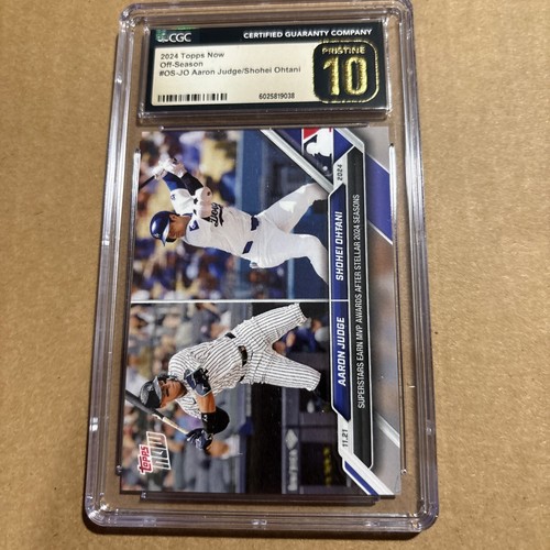 Aaron Judge / Shohei Ohtani 2024 Topps Now-OS-JO-CGC Pristine 10 Black Label - Picture 2 of 6