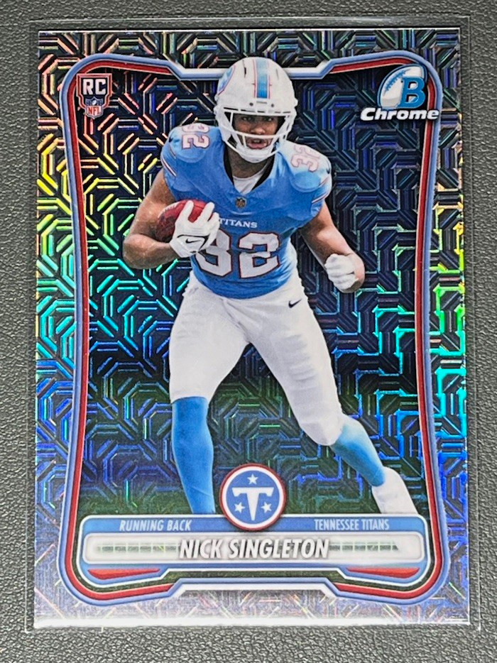 Topps 2026 Bowman Chrome University Nick Singleton Rookie BCV-147 Titans NFL