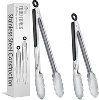 Hotec KüChenzange Edelstahl Grillzange HitzebestäNdigem Silikongriff, V
