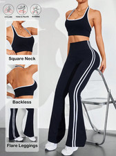 Conjunto Set Deportivo Para Mujer 2 Piezas Pantal n de Pierna Ancha y Top , Ropa