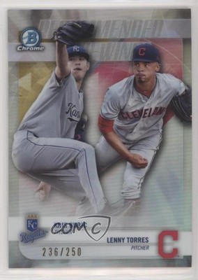 2018 Bowman Draft Recommended Viewing Refractor Lenny Torres Jr Kris Bubic pd6