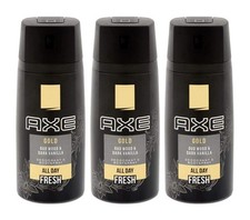 AXE Body Spray Gold Oud Wood  Fresh Vanilla, 5.07 oz Ounce Pack of 3 