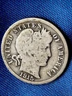 1915 Barber Dime 10C Silver Circulated United States Coin Uncertified (137)