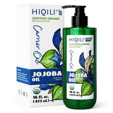 473ML Jojoba Oil Organic for Hair Growth, Skin, Face, Nails, Cold Pressed, Ca...