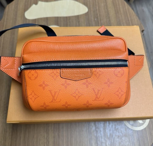 Louis Vuitton Orange Monogram Taigarama Waist Bag Side Bag BumBag Pre-Owned