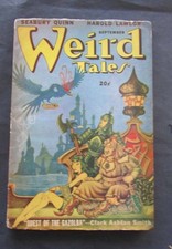 WEIRD TALES MAGAZINE 1947/09 QUEST OF THE GAZOLBA BY CLARK ASHTON SMITH V39 #12