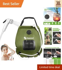 Portable 20L Solar Heated Shower Bag with Adjustable Flow for Travelers