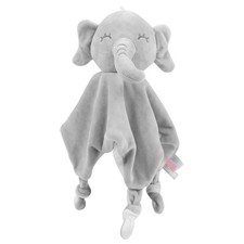 Vicloon Soft Elephant Security Blanket for Babies, Lovey Crib, Grey