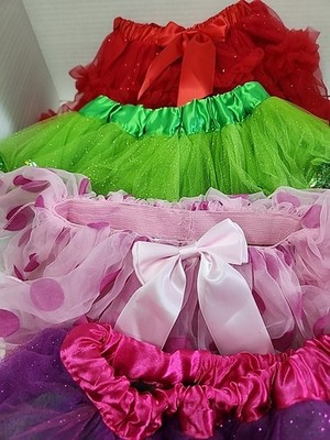 Tutu Skirt Red, Lime, Multi Color Tutu For Little Girl Toddlers Size Small 