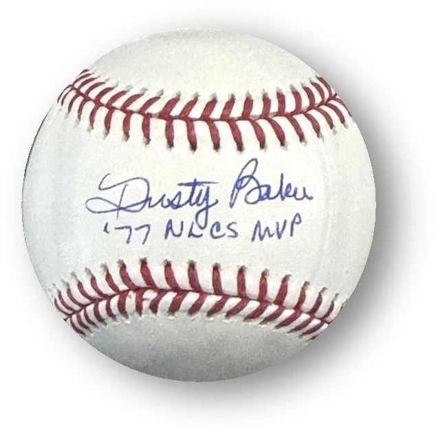 Dusty Baker autografado Major League Baseball Giants Dodgers '77 NLCS MVP