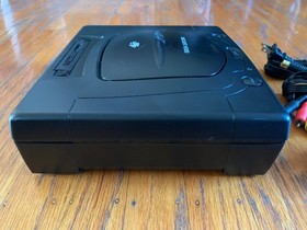 Sega Saturn black console system + Saroo cartridge + wireless controller lot
