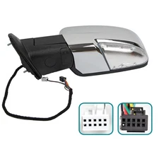 New For 2013-2018 Ram 1500 Driver/Left Side Mirror Cover Power Folding Signal