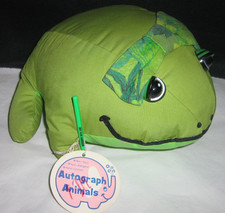 1976 Russ Berrie Frog Plush w/ TAG Autograph w/ Love Animals 70's Vintage 10"