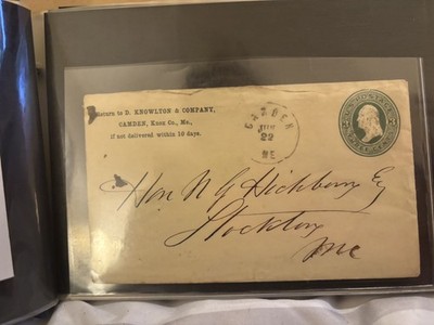 Vintage Antique Album of Post Marked Envelopes & Steamer Mount Washington Book 