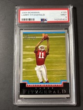 2004 Bowman Larry Fitzgerald #125 Rookie Card Graded PSA 9 Mint Fresh Slab. rookie card picture