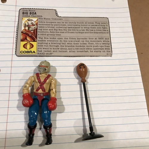 1987 COBRA Trainer 'Big Boa' w/Accessories & Card