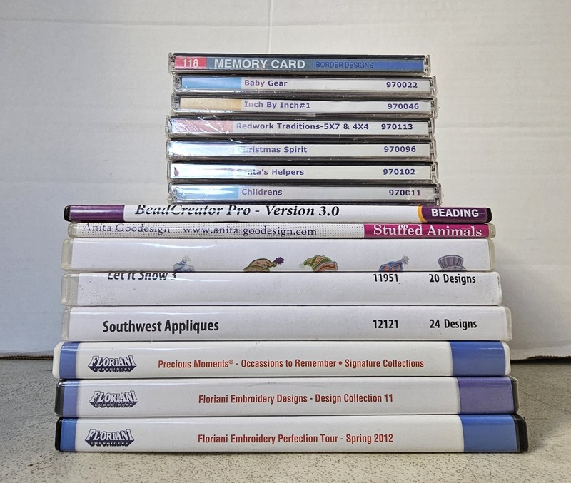 Dakota Collectibles Floriani Embroidery Machine Design Pattern CD S lot Of 15