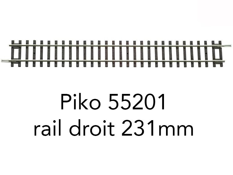 PIKO Piko 55201 - Voie A - rail droit G231 231mm - HO