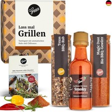 Gepp?s Feinkost 3-er Set Mini Grillen I Mit 2 Grillgewürzen und Habanero Chili 