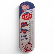 Retro Dubble Bubble Gum Metal Thermometer Vin...