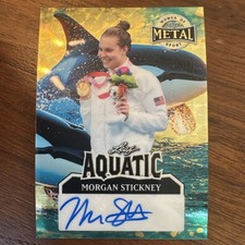 Marketplace image: 2025 Leaf Metal Women of Sport Morgan Stickney Aquatic RC Auto 1/1 Superfractor