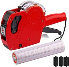MX-5500 8 Digits Price tag Gun with 5000 Sticker Labels and 3 Ink Refill, Label