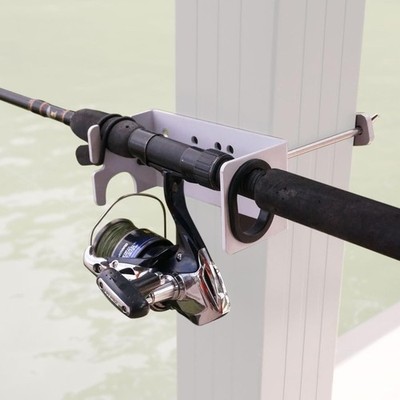 MAXXTUFF Heavy-Duty Dock Column Fishing Rod Holder, One Pair, Model MTM104