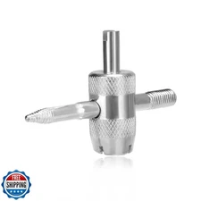 DXNQ 4-Way Valve Core Tool Tire Valve Tools, 4-in-1 Tyre Valve Core Tool Tire