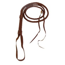6 foot Real Tan Brown Quality Leather Riding Bull Whip 6ft Cow Stock Livestock