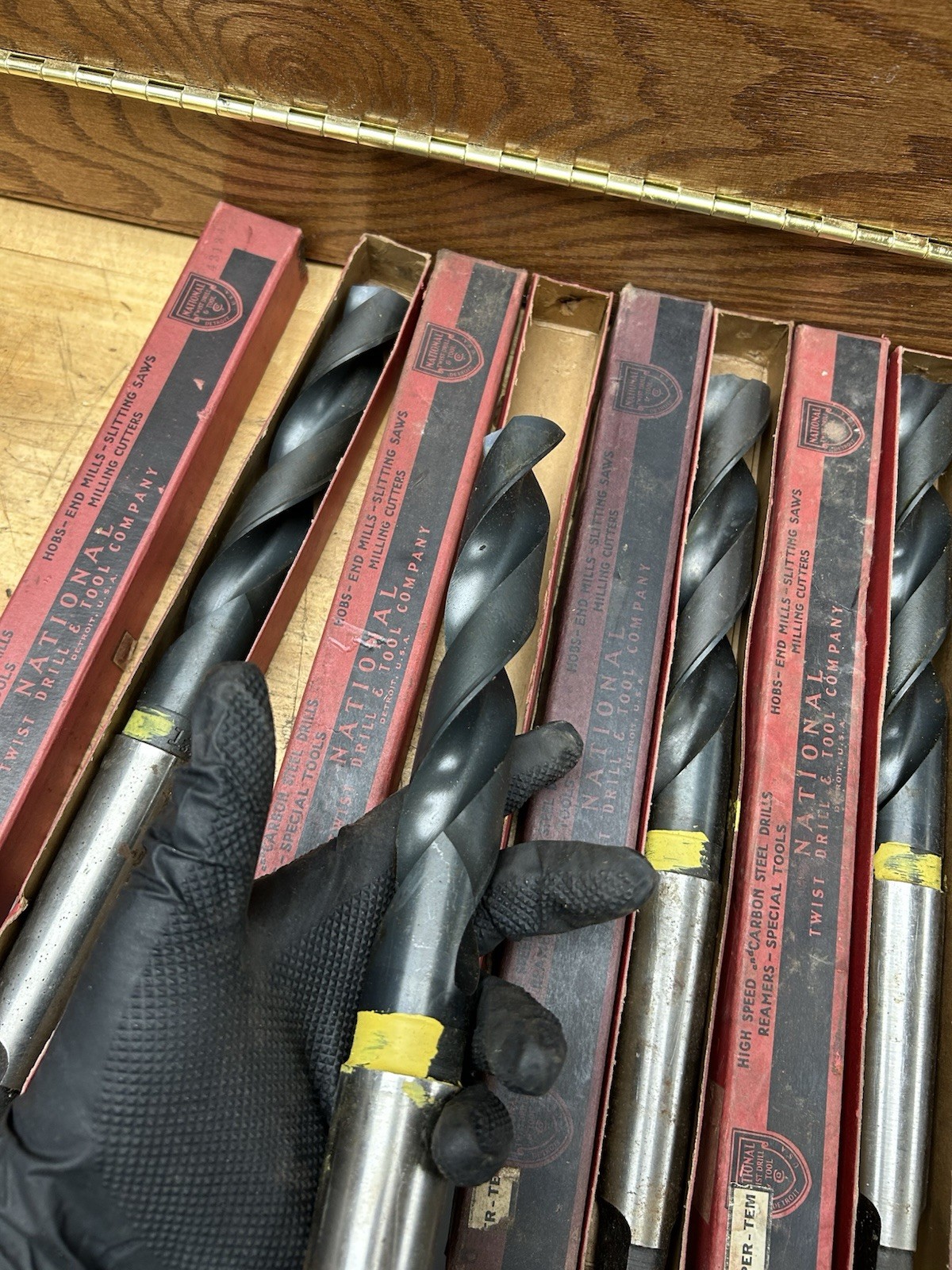 LOT OF 4, NEW! HSS 4MT TAPER SHANK DRILL 1-5/32" DIAMETER NATIONAL TWIST DRILL