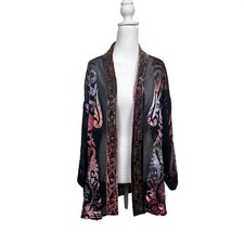 Soft Surroundings Burnout Velvet Kimono Jacke...