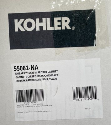 Kohler K-55061-NA Embark Slim Frameless Single Door Medicine Cabinet - N/A
