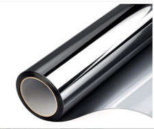 One Way Privacy Window Film   Heat Control UV Tint, No Glue, 17.5"x94.5" Roll