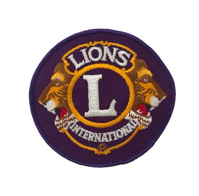 VTG Lions Club International Large 5'' Embroidered Patch Emblem 70's-80's NOS