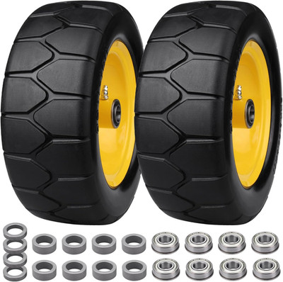 11X4.00-5'' Lawn Mower Tires Flat Free, 11X4-5 Solid Tires and Wheel, Zero Turn 