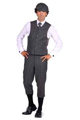 3/4-Hose 20er Jahre grau Karneval Fasching Kostüm Herren Männer Knickerbocker