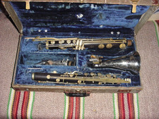 VINTAGE LINTON WOOD BASS CLARINET MID CENTURY PARIS USA FRANCE