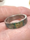 Rings red stone, gold tone band, inlay stones, pink crystals size 8. ALL 5 rings — photo 8
