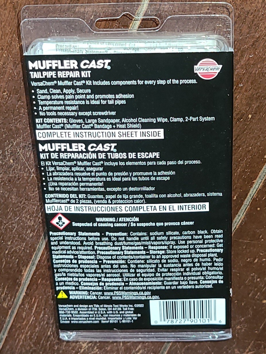 VERSACHEM Muffler Cast Tail Pipe Repair Kit 90101 eBay