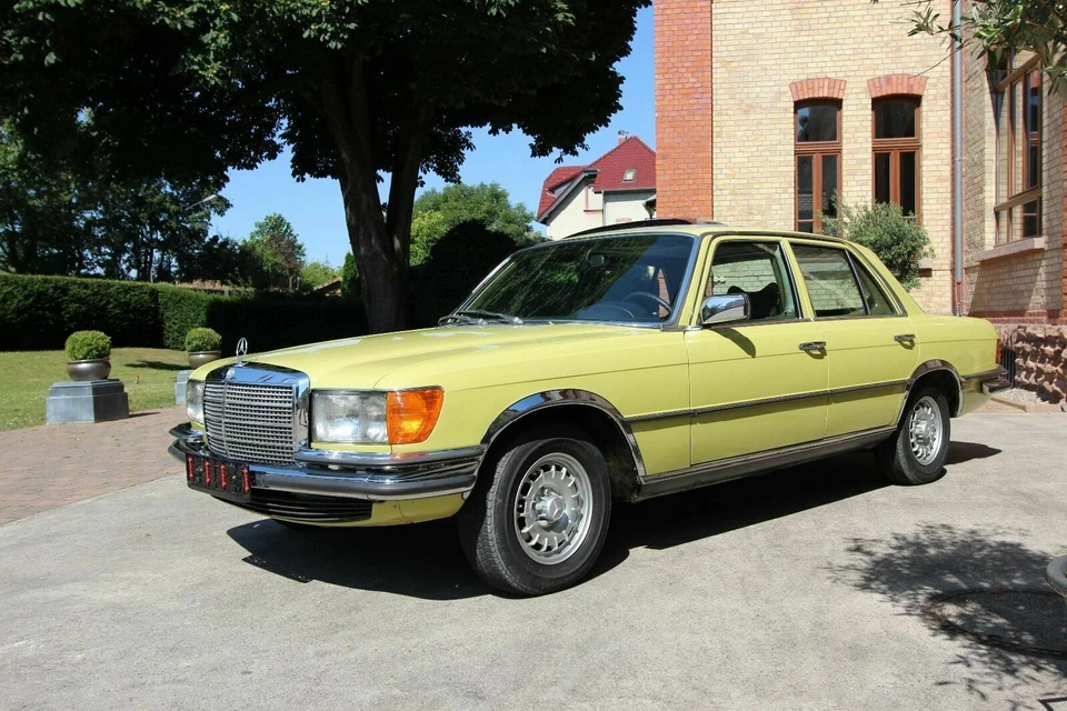 Mercedes 280SE 1975 W116 Schiebedach ROSTFREI 100TK Checkheft Note2 H Kennzeiche - Bild 3 von 4