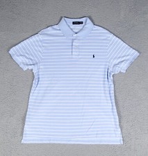 Polo Ralph Lauren Polo Shirt Mens 2XB Big Blue White S/S Navy Pony Cotton