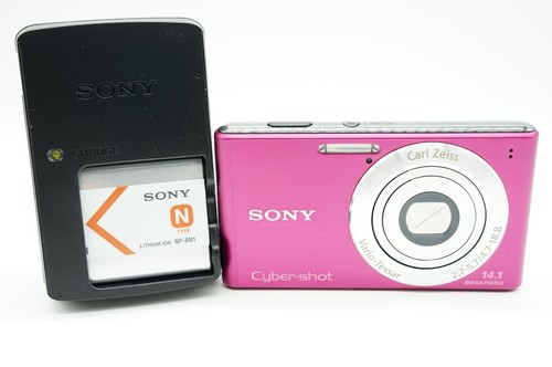 SONY Cyber-shot DSC-W530 Pink Compact Digital Camera Japan w/Battery Charger